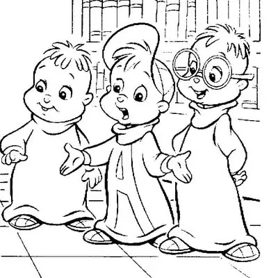 Alvin and The Chipmunks Coloring Pages 3
